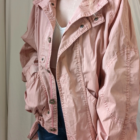 Free People Pink Mauve Parachute Bomber Jacket - Picture 5 of 9